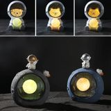 W1153 Resin Planet Night Light Home Decorations  Style: Silver Star