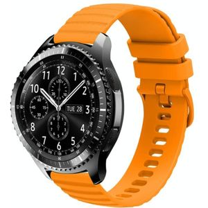 Voor Samsung Gear S3 Classic 22 mm golvend puntpatroon effen kleur siliconen horlogeband