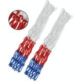 2 Pairs Outdoor Round Rope Basketball Net  Colour: 3.0mm Polyester(White Red Blue)