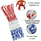 2 Pairs Outdoor Round Rope Basketball Net  Colour: 3.0mm Polyester(White Red Blue)