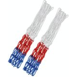 2 Pairs Outdoor Round Rope Basketball Net  Colour: 3.0mm Polyester(White Red Blue)