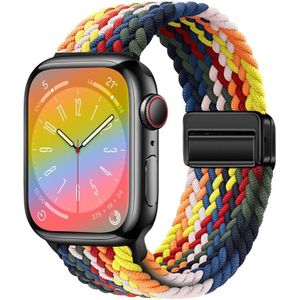 Voor Apple Watch SE 2022 40 mm nylon geweven magnetische vouwgesp horlogeband (Z zeven kleuren)