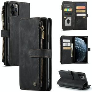 Caseme-C30 PU + TPU Multifunctionele Horizontale Flip Lederen Case met Houder & Card Slot & Portemonnee & Rits Pocket voor iPhone 11 Pro Max