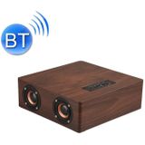 Q5 Home Computer TV Wooden Wireless Bluetooth Speaker(Black Walnut)