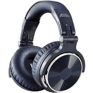 OneOdio Pro-10 Head-mounted Noise Reduction Wired Headphone with Microphone  Color:Blue