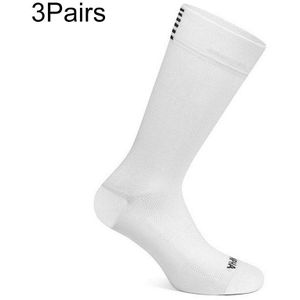 3 Pairs Breathable Outdoor Sport Socks Road Bicycle Racing Cycling Sock(White)