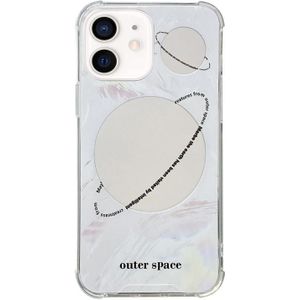 For iPhone 12 mini Color Painted Mirror Phone Case(Out Space)