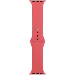 For Apple Watch Series 5 & 4 40mm / 3 & 2 & 1 38mm Silicone Watch Replacement Strap  Long Section (Men)(Camellia Red)