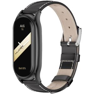 Voor Xiaomi Mi Band 8 Mijobs Plus Case lederen horlogeband