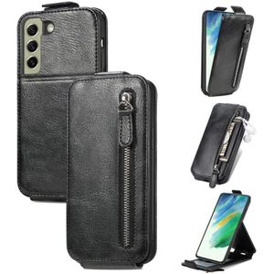 Voor Samsung Galaxy S21 Fe 5G Zipper Wallet Vertical Flip Leather Phone Case