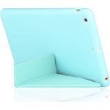 Millet Texture PU+ Silica Gel Full Coverage Leather Case for iPad Mini 2019  with Multi-folding Holder (Green)