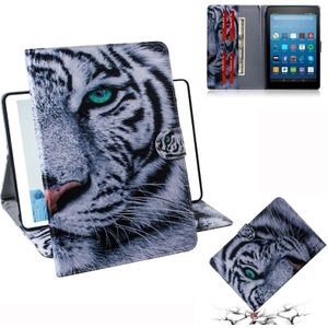 Tiger Pattern Horizontal Flip Leather Case for Amazon Kindle Fire HD 8 2015/2016/2017/2018  with Holder & Card Slot & Wallet