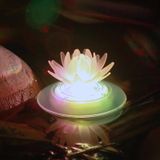 Outdoor Solar Water Drijvende lichte kleurrijke vijver decoratieve lamp (Lotus)