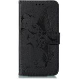 For Motorola Moto E(2020) / Moto E7 Feather Pattern Litchi Texture Horizontal Flip Leather Case with Wallet & Holder & Card Slots(Black)