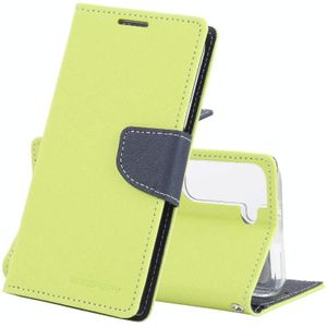 For Samsung Galaxy S22+ 5G GOOSPERY FANCY DIARY Cross Texture Leather Phone Case(Green)