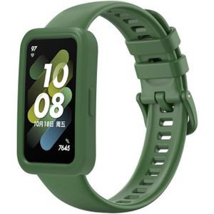 Voor Huawei Band 8 siliconen beschermhoes + siliconen horlogebandset