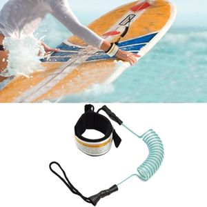 Surf Bodyboard Safety Hand Rope TPU Surfboard Paddle Towing Rope  The Length After Stretching: 1.6m(Clear Blue)