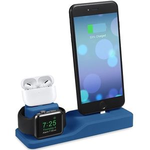 Mobile Phone Charging Stand for iPhone / Apple Whtch 5 / AirPods Pro(Classic Blue)