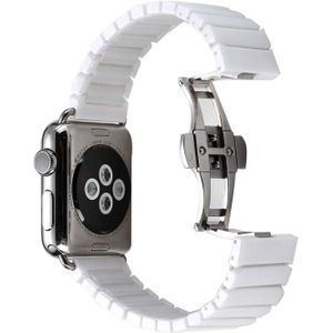 For Apple Watch Series 3 & 2 & 1 42mm Delicate Ceramics Wrist Watch Band (White)
