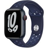 Sport Silicone Watch Band For Apple Watch Series 7 41mm / 6&SE&5&4 40mm / 3&2&1 38mm(Midnight Navy/Mystic Navy)