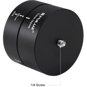 PULUZ 360 Degrees Panning Rotation 60 Minutes Time Lapse Stabilizer Tripod Head Adapter