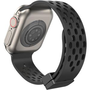 Magnetische sluiting siliconen horlogeband voor Apple Watch Series 8 & 7 41 mm / SE 2 & 6 & SE & 5 & 4 40 mm / 3 & 2 & 1 38 mm