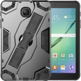 For Samsung Galaxy Tab A 8.0 (2018) T387 Escort Series TPU + PC Shockproof Protective Case with Holder(Black)