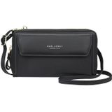 Baellerry Ladies Single Shoulder Messenger Bag Large Capacity Double Zipper Mobile Phone Bag(Black)