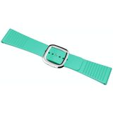 Modern Style Silicone Replacement Strap Watchband For Apple Watch Series 6 & SE & 5 & 4 40mm / 3 & 2 & 1 38mm  Style:Silver Buckle(Mint Green)