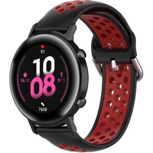 For Huawei Watch GT2 42MM 20mm Clasp Two Color Sport Wrist Strap Watchband(Red + Black)