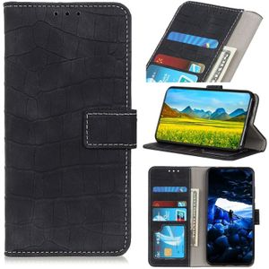 Crocodile Texture Horizontal Flip Leather Case for Galaxy A40  with Holder & Wallet & Card Slots & Photo Frame (Black)