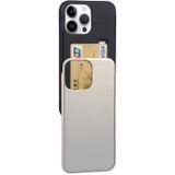 Voor iPhone 14 Pro Max GOOSPERY SKY SLIDE BUMPER Sliding Card Slot Phone Case (Goud)