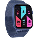 DW35PRO 1.75 inch Color Screen IPX7 Waterproof Smart Watch  Support Bluetooth Answer & Reject / Sleep Monitoring / Heart Rate Monitoring  Style: Steel Strap(Blue)