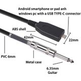 TY48S USB-C / Type-C to 6.35mm Electric Guitar Recording Cable  Cable Length:2m