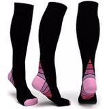 Outdoor Sports Running Nursing Calf Pressure Socks Function Socks  Size:L/XL(Pink)