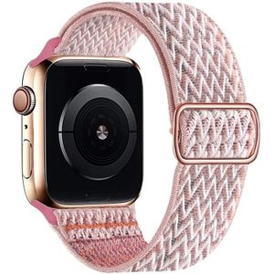 W textuur nylon riem voor Apple Watch Series 7 45mm / 6 & SE & 5 & 4 44mm / 3 & 2 & 1 42mm
