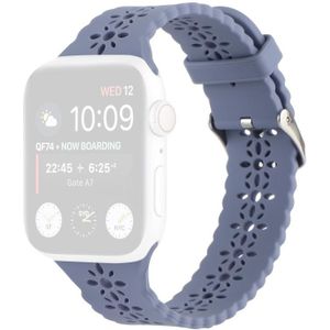 Hol Siliconen Vervanging Horlogeband voor Apple Watch Series 7 45 mm / 6 & SE & 5 & 4 44mm / 3 & 2 & 1 42mm