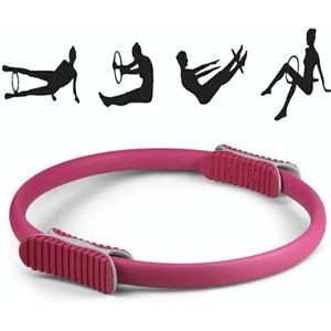 Yoga Pilates Ring Yoga Body Fitness Magic Circle  Inner Diameter: 32cm( Red)