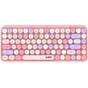 Ajazz Tablet PC Laptop Office Punk Bluetooth-toetsenbord (hybride roze)