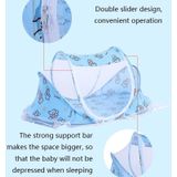 Cartoon Installation-free Foldable Baby Newborn Bed Mosquito Net with Bracket(Beige Bear)