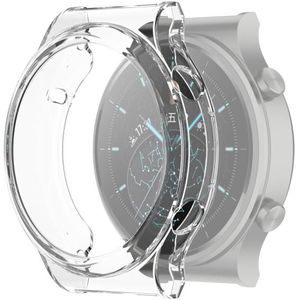 For Huawei Watch GT 2 Pro / GT 2 ECG Half Coverage Hollowed TPU Protective Case(Transparent White)