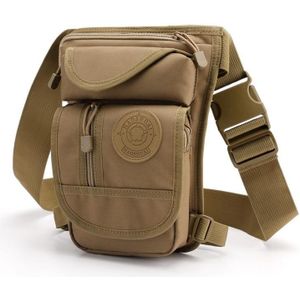 HaoShuai 325 Multi-Function Nylon Leg Bag Mountaineering Outdoor Travel Sports Convenient Waist Bag(Khaki)