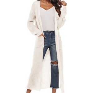 Irregular Thick Long Coat (Color:White Size:L)