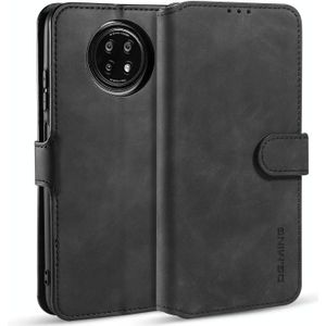 For Xiaomi Redmi Note 9 5G DG.MING Retro Oil Side Horizontal Flip Leather Case with Holder & Card Slots & Wallet(Black)