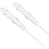 1m EMK OD2.2mm Digital Audio Optical Fiber Cable Plastic Speaker Balance Cable(White)