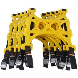 6 PCS Car Snow Tire Anti-skid Chains Yellow Chains For Family Car