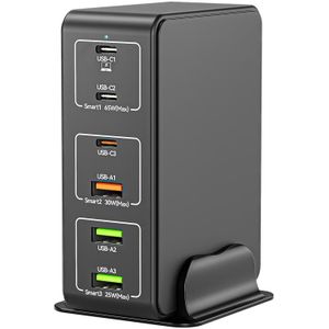 818H 120W Type-C + USB 6-poorts snellader voor desktop  stekkertype: UK-stekker