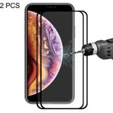 ENKAY Hat-Prince 0.2mm 9H 2.5D Full Screen Tempered Glass Film for iPhone XS Max(Black)