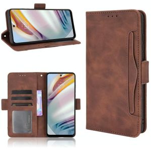 For Motorola Moto G40 Fusion / Moto G60 Skin Feel Calf Pattern Horizontal Flip Leather Case with Holder & Card Slots & Photo Frame(Brown)