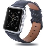 Square Hole Top-grain Leather Wrist Watch Band for Apple Watch Series 4 & 3 & 2 & 1 38&40mm